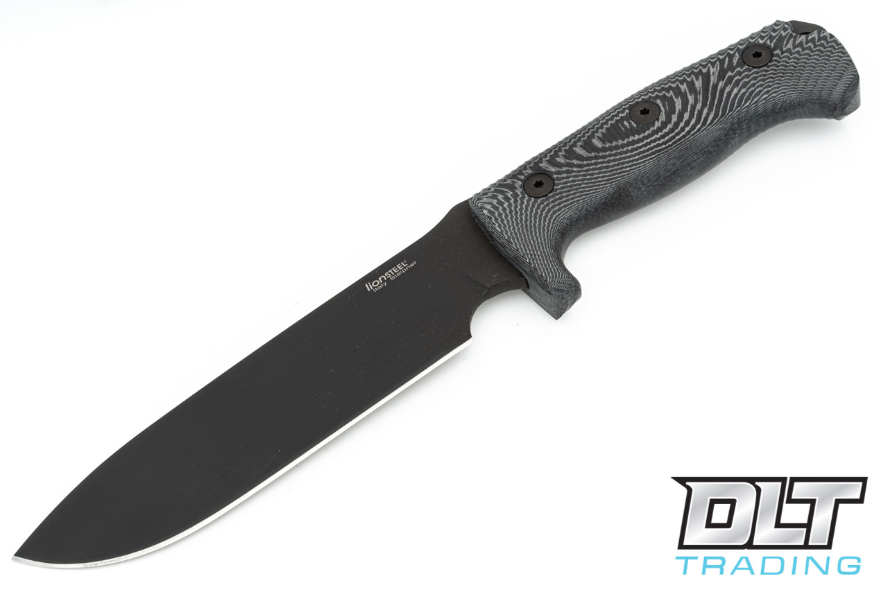 LionSteel M7 - Black Canvas Micarta - Black Blade - DLT Trading