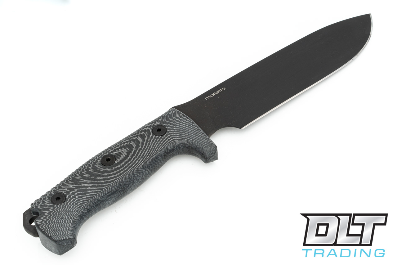 LionSteel M7 - Black Canvas Micarta - Black Blade - DLT Trading
