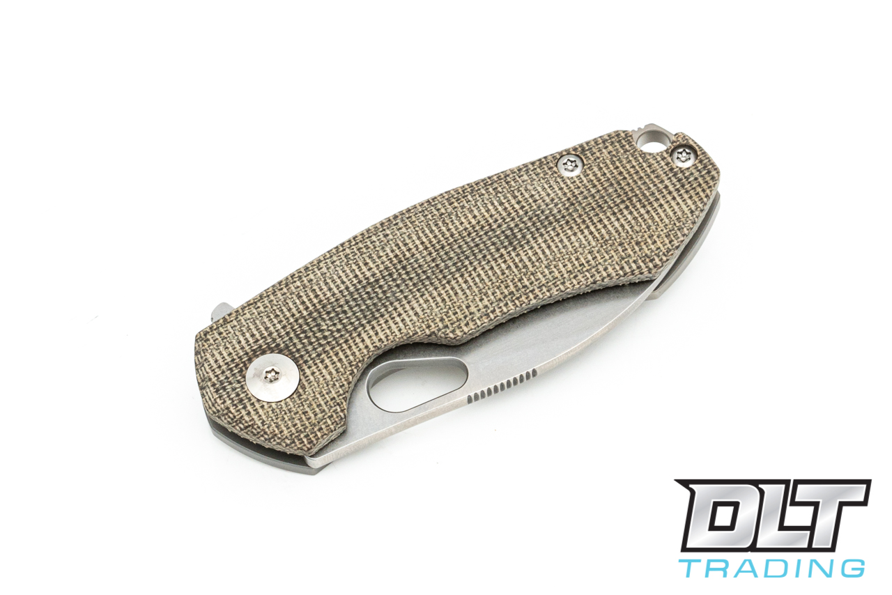 GiantMouse ACE Riv - Green Canvas Micarta - DLT Trading