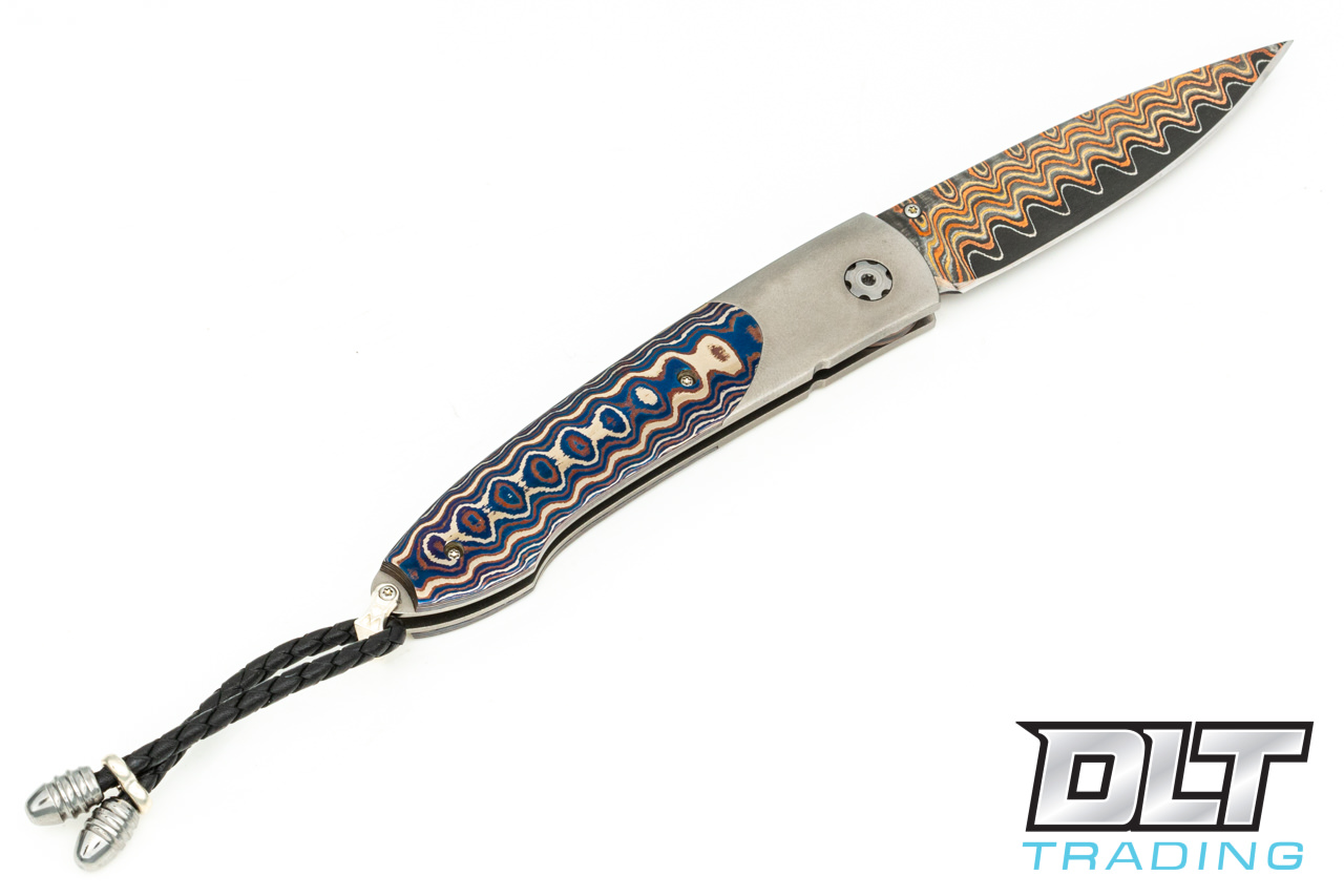 William Henry B10 Lancet Blue Wave - Titanium Bolster - Wave