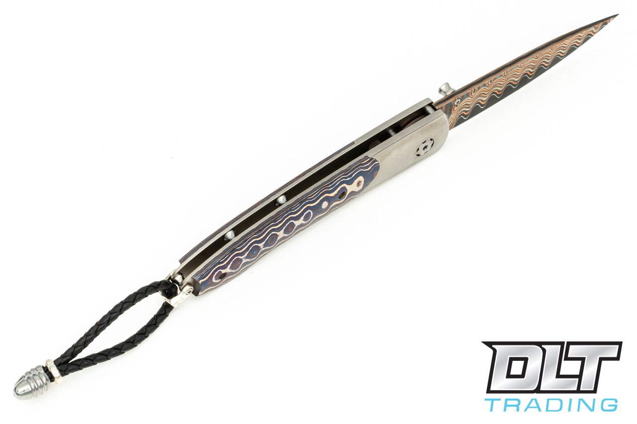 William Henry B10 Lancet Blue Wave - Titanium Bolster - Wave