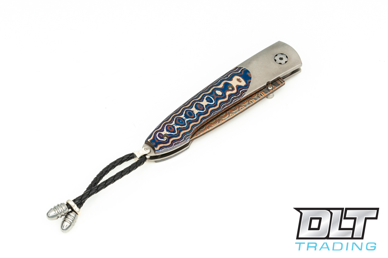 William Henry B10 Lancet Blue Wave - Titanium Bolster - Wave