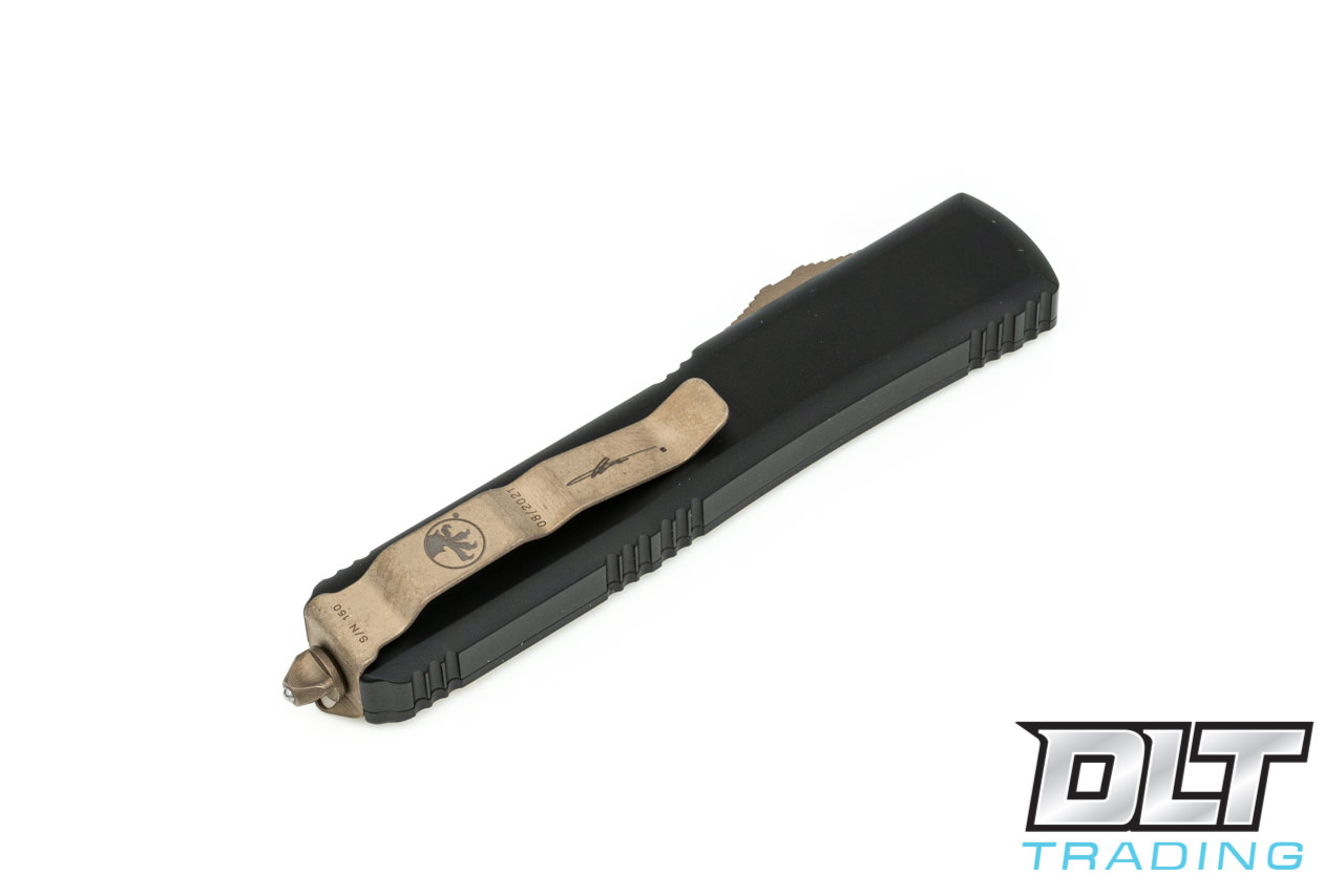 Microtech Ultratech T/E - Black Handle - Bronze Blade - Death Card
