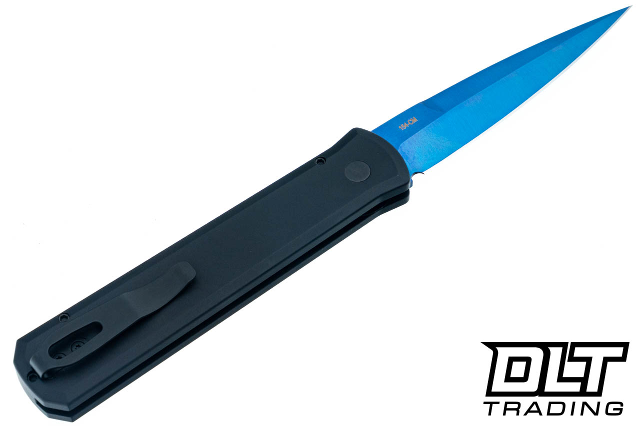 Pro-Tech Godfather - Black Handle - Sapphire Blue Blade - DLT Trading