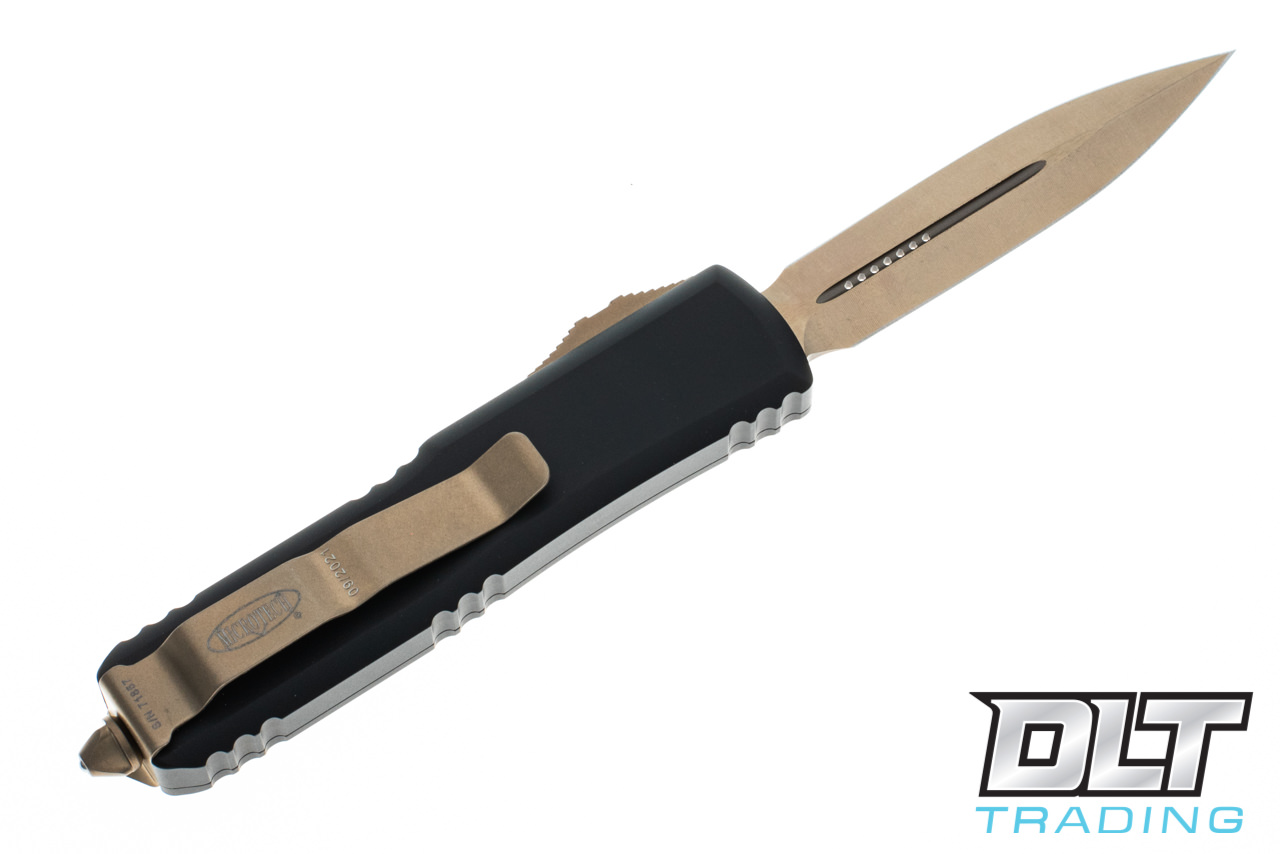 Microtech UTX-85 D/E - Black Handle - Bronze Blade