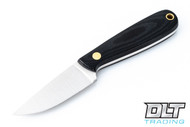 BRISA Necker 70 - Flat Ground - Black Canvas Micarta Handles