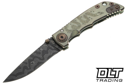 Spartan Blades Harsey Folder 3.25 - Join or Die - Damascus Blade