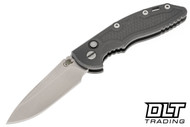 Hinderer 3.5" XM-18 Auto Spearpoint -Working Finish Titanium - Stonewashed Blade