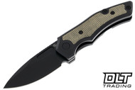 Griffin Scout F2 - DLC Titanium - Green Canvas Micarta Inlay - DLC Blade