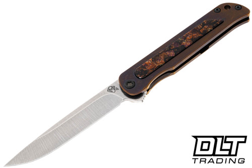 Medford T-Bone Drop Point - Tumbled S45VN - Rootbeer Titanium