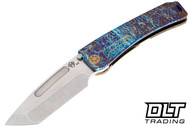 Medford Marauder H Tanto - Tumbled MagnaCut - Faced, Flamed, & Bronze Titanium - Bronze Hardware - Flamed Clip #2