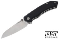 Tactile Knife Chupacabra - Black Anodized Aluminum - Tumbled MagnaCut Blade