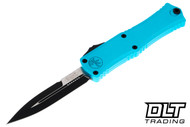 Microtech 1701M-1TQ Mini Hera D/E Bayonet - Turquoise Handle - Black Blade