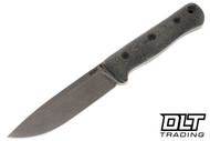 Reiff F5 Field Survival Knife - Black Canvas Micarta - Saber - Acid Stonewashed - Kydex Sheath