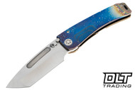 Medford Marauder H Tanto - Satin MagnaCut - Faced & Flamed Solar Flare Sculpting - Bronze Spring - Flamed Solar Flare Clip #1