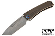 Medford Marauder H Tanto - Tumbled MagnaCut - Bronze Titanium - Flamed Hardware - Bronze Clip