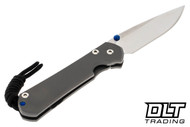 Chris Reeve Small Sebenza 31 - Glass Bead Blasted Titanium - Polished Blade - Left Handed