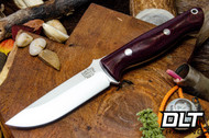 Bark River Gunny PSB-27 Burgundy Canvas Micarta - Black Liners