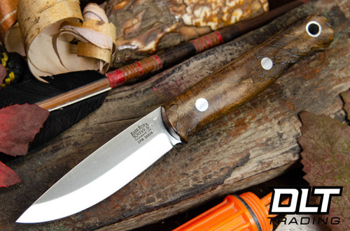 Hackberry Ultra Bark River Ultra Lite Bushcrafter S45VN Spalted Hackberry - Black Liners #1