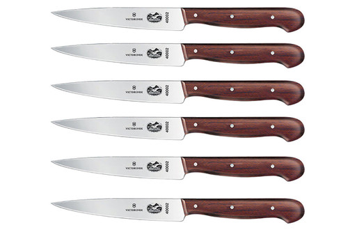 Bulk Restaurant Steak Knives with Rosewood Handle (1 Dozen)