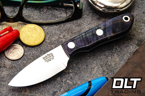 Bark River PSK 3V Dark Blue Tigertail Maple Burl