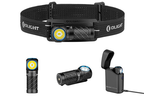 Olight Perun 3 Mini Headlamp & Flashlight - Red & White