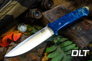 Bark River Red Flag MagnaCut Blue & Yellow Maple Burl - Black Liners - Mosaic Pins