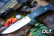 Bark River Red Flag MagnaCut Black Canvas Micarta - Matte