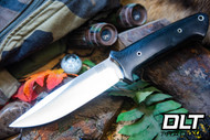 Bark River Red Flag MagnaCut Black Canvas Micarta - Hollow Pins