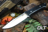 Bark River Red Flag MagnaCut Black Canvas Micarta - Blue Liners