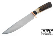 Mike Malosh Custom Stag Camp Knife - Copper Guard
