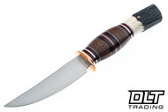 Mike Malosh Custom Scagel Hunter - Stag Pommel - W2 Forged Blade - Copper Guard - Canvas Micarta Spacers