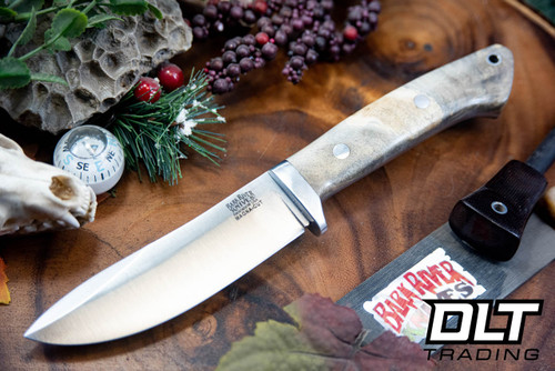Bark River Classic Semi-Skinner MagnaCut Buckeye Burl Fixed Blade
