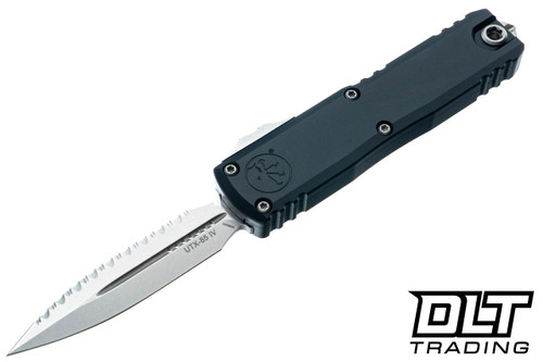 Microtech 12324-12 UTX Gen IV D/E - Black Handle - Stonewash Blade