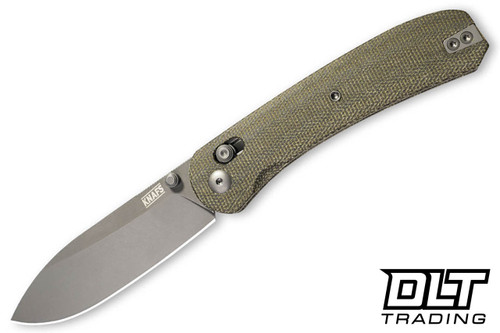KNAFS Lander 2 - Green Micarta - Moondust S35VN Blade - Clutch