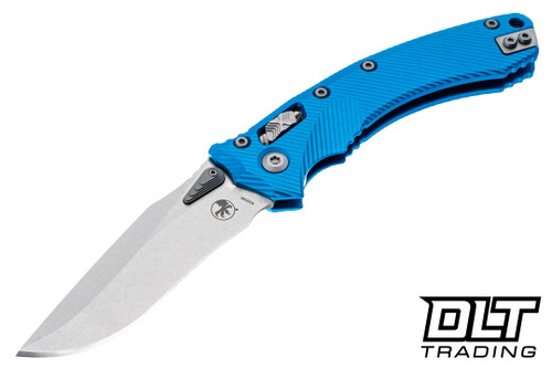 Microtech 137RL-10FLBL Amphibian Ram-Lok S/E - Fluted Blue Handle