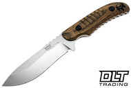 Benchmade Bone Collector 15005-2 - Walnut Wood Rib Cage Pattern Handle - D2 Blade