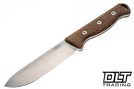 Hellbender Mudpup - Burlap Micarta - Stonewash MagnaCut Blade
