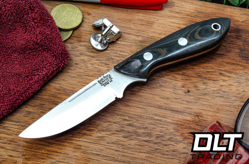 『HAKU LIN AR BLACK×BROWN』 Bark River Blade Raid Adventurer 3V Green & Black Linen Micarta