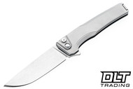 MachineWise Sonora - Raw Ti Bolster - Raw Titanium Ripples Textured Handle - Stonewash S90V Blade # 1608