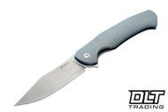 Herman Mantis #0374 - Blue Titanium - Light Blue Clip - Stonewash M390 Blade