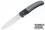 Trevor Burger Custom Knives Urban - Milled Dark Gray Ti Bolster - Smooth Titanium Handle