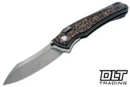 Hawk Knives Talon - Titanium Handle - Uni Copper FatCarbon Inlay - M390 Blade