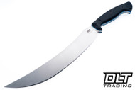WTG Atayal XL C Gen 2 - K329 Satin Blade - Black Textured Grip - Blue Liners - Black Kydex