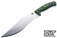 WTG Lanzeta NC - K329 Satin Blade - Zombie Green Rugged Texture Grip G-10 - OD Green Kydex