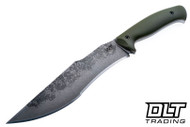 WTG Lanzeta NC - SK85 APO Washed Blade - OD Green G-10 - Brown Liners - OD Green Kydex