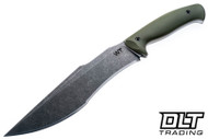 WTG Lanzeta NC - SK85 Dark Washed Blade - OD Green G-10 - Brown Liner - OD Green Kydex