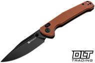 SENCUT Knives Glenspar S25046-3 - Brown Canvas Micarta - Black 9Cr18MoV Blade