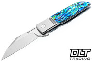 Finch Geneva Spur - Abalone - 154CM Satin & Stonewashed Blade