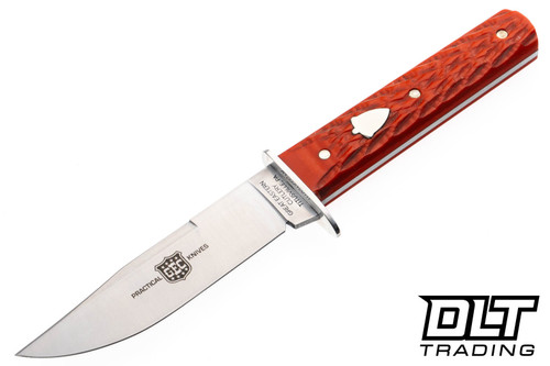 Great Eastern Guard Hunter 1095 - Jigged Orange Linen Micarta